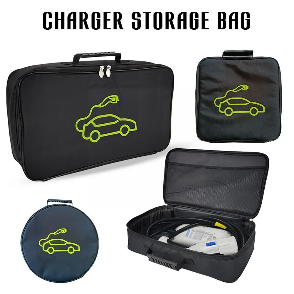 

Car Charging Cable Storage Bag Jumper Carry Bag For Electric Vehicle Charger Plugs Sockets Charging Equipment Container Sto C5N1