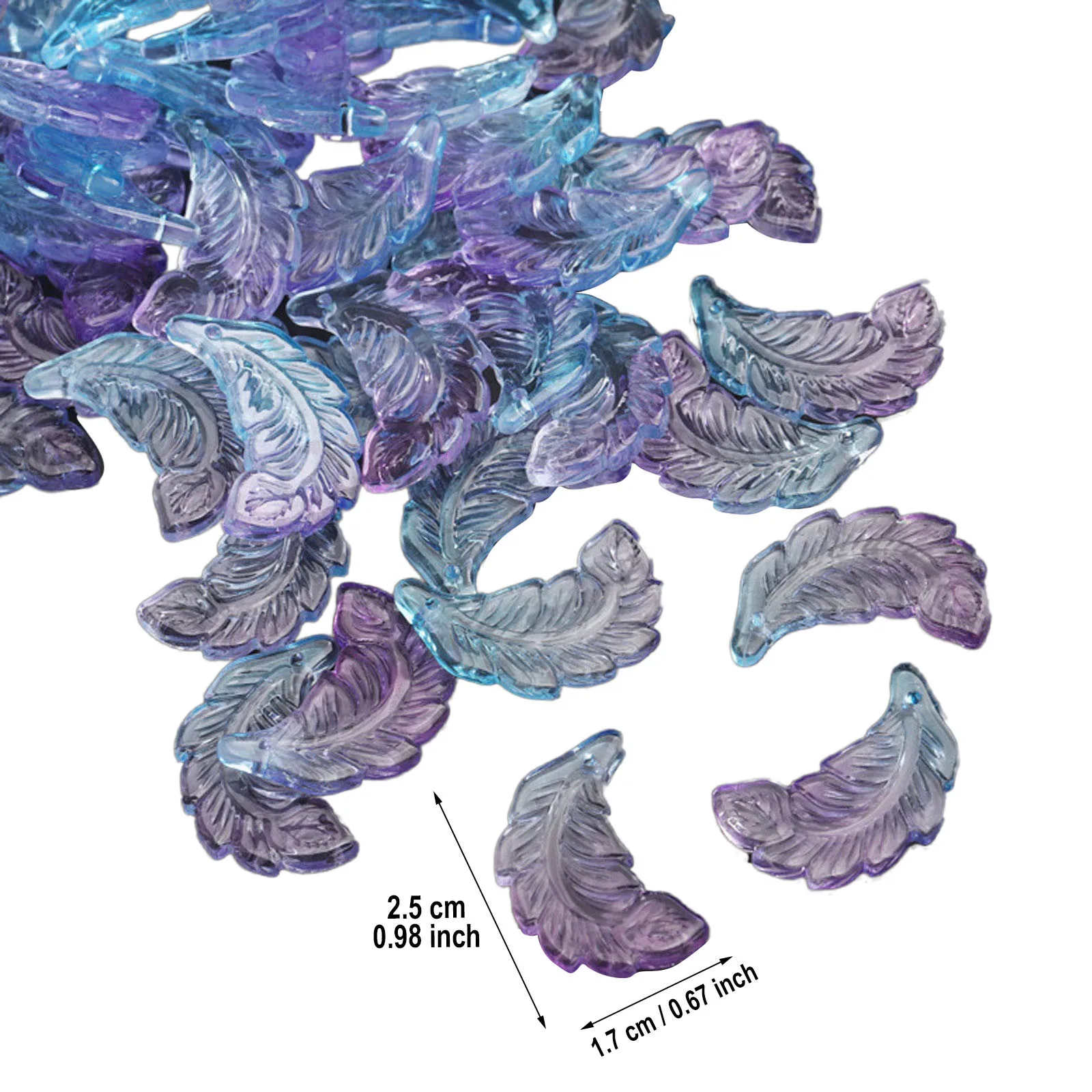 50 шт. Пластиковые Красочные Каменные тычинки с хвостом Феникса |