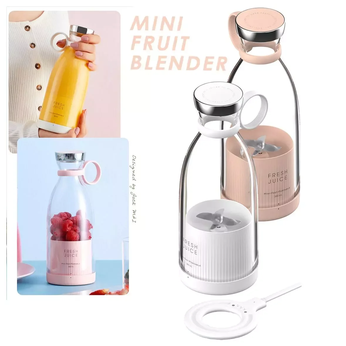 

NEW2023 Juicer Machine Mini Portable Blender Mixer Smoothie Cup Fresh Juice Blender Soy Milk Maker Vegetable Orange Juicer