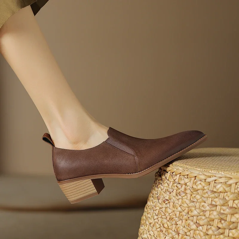 Женские туфли-лодочки из натуральной овечьей и свиной шкуры длина 22-2024 см