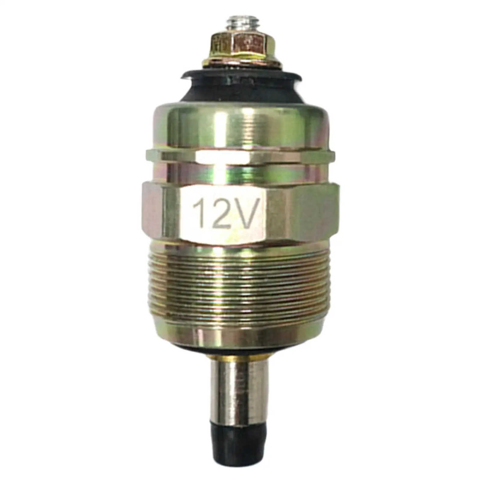 Fuel Pump Solenoid Fuel Shutoff Solenoid 12V Fuel Injection Pump Upgrade Diesel Fuel Shut Off Solenoid Valve Shutoff Solenoid