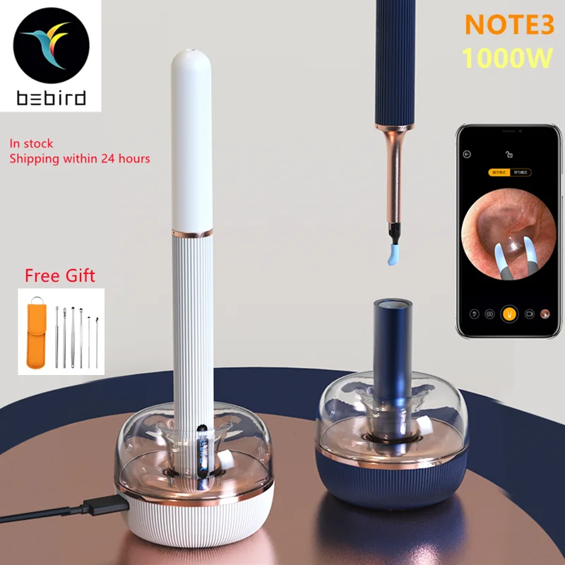 

Умная визуальная Ушная палочка Bebird Note3, 1000 Вт, эндоскоп для чистки ушей, мини-камера, отоскоп, Бороскоп, инструмент для сбора ушей