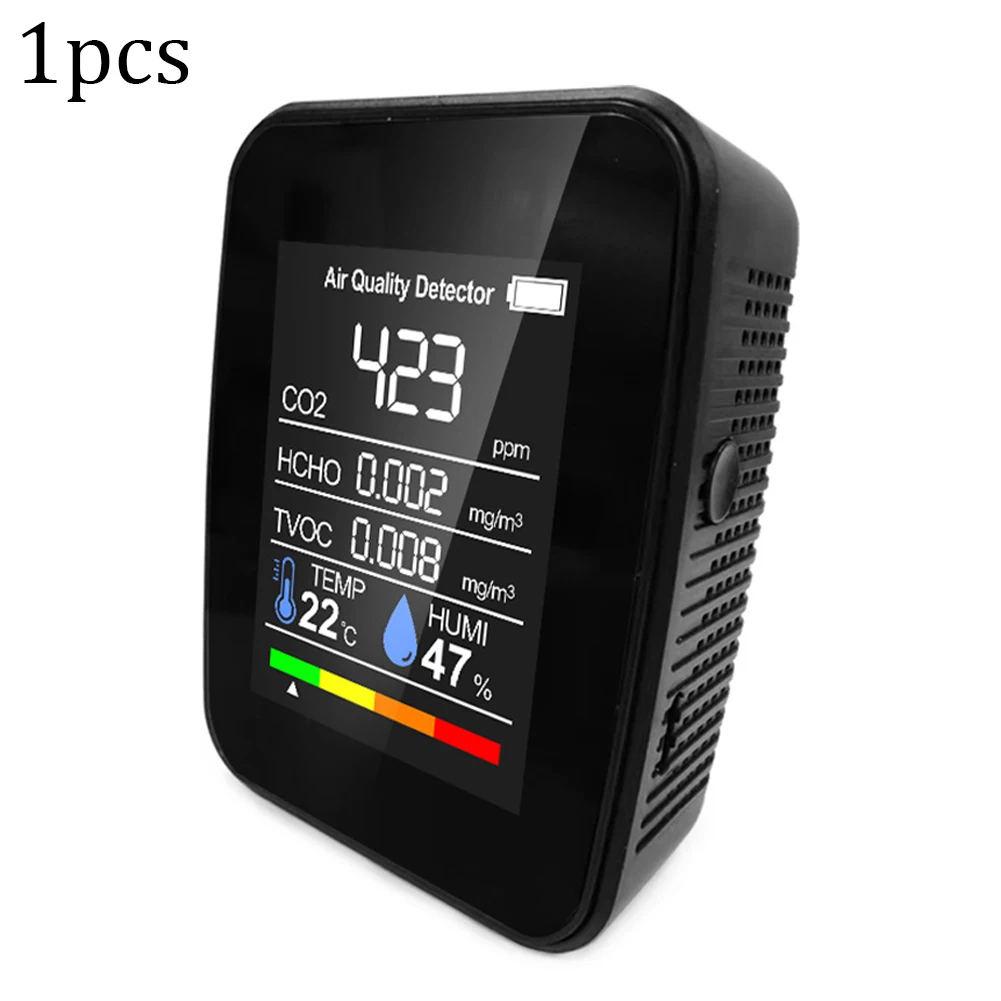 

5 In 1 Digital CO2 Sensor Digital Temperature Humidity Tester Air Quality Monitor Carbon Dioxide Detector CO2 Air Quality Monito