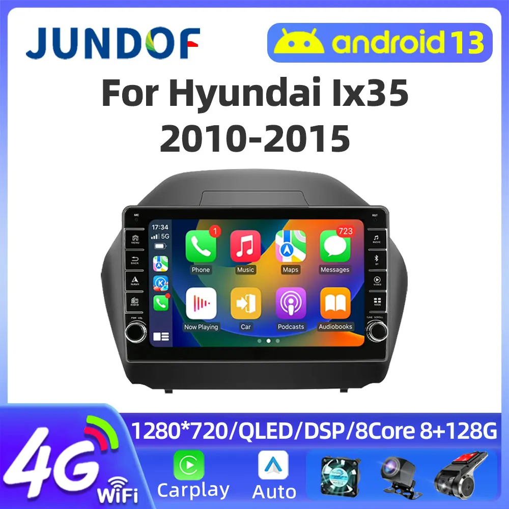 Автомагнитола Carplay 2DIN GPS для Hyundai Tucson 2 LM IX35 2009-2015