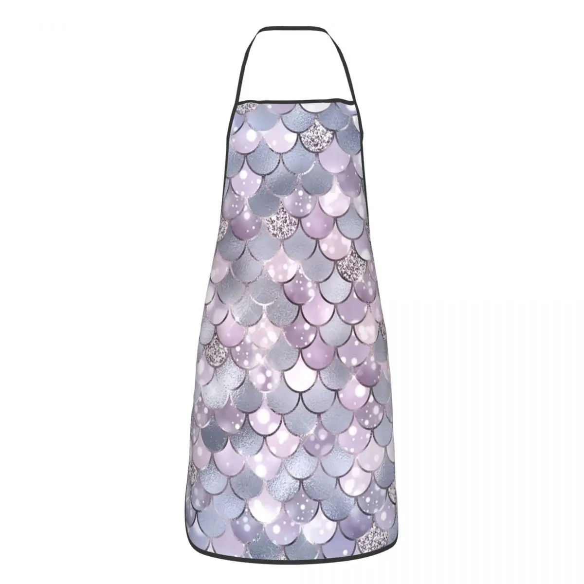 

Custom Bib Pretty Mermaid Scales Pattern Apron Men Women Unisex Adult Chef Cooking Kitchen Tablier Cuisine Gardening