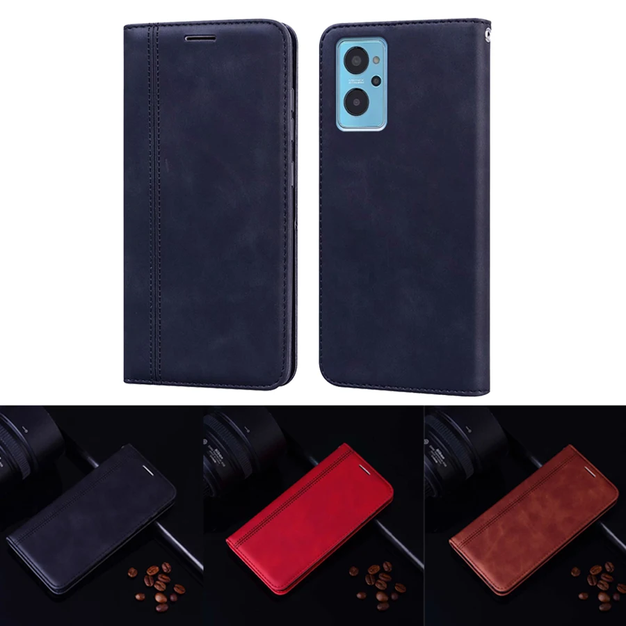 

Business Leather Wallet Case For Realme 9i RMX3491 8i 8s 8 Pro 5G Capa Flip Cover on Realmi GT2 Pro Neo2 5G 2T Neo Flash 5G Etui