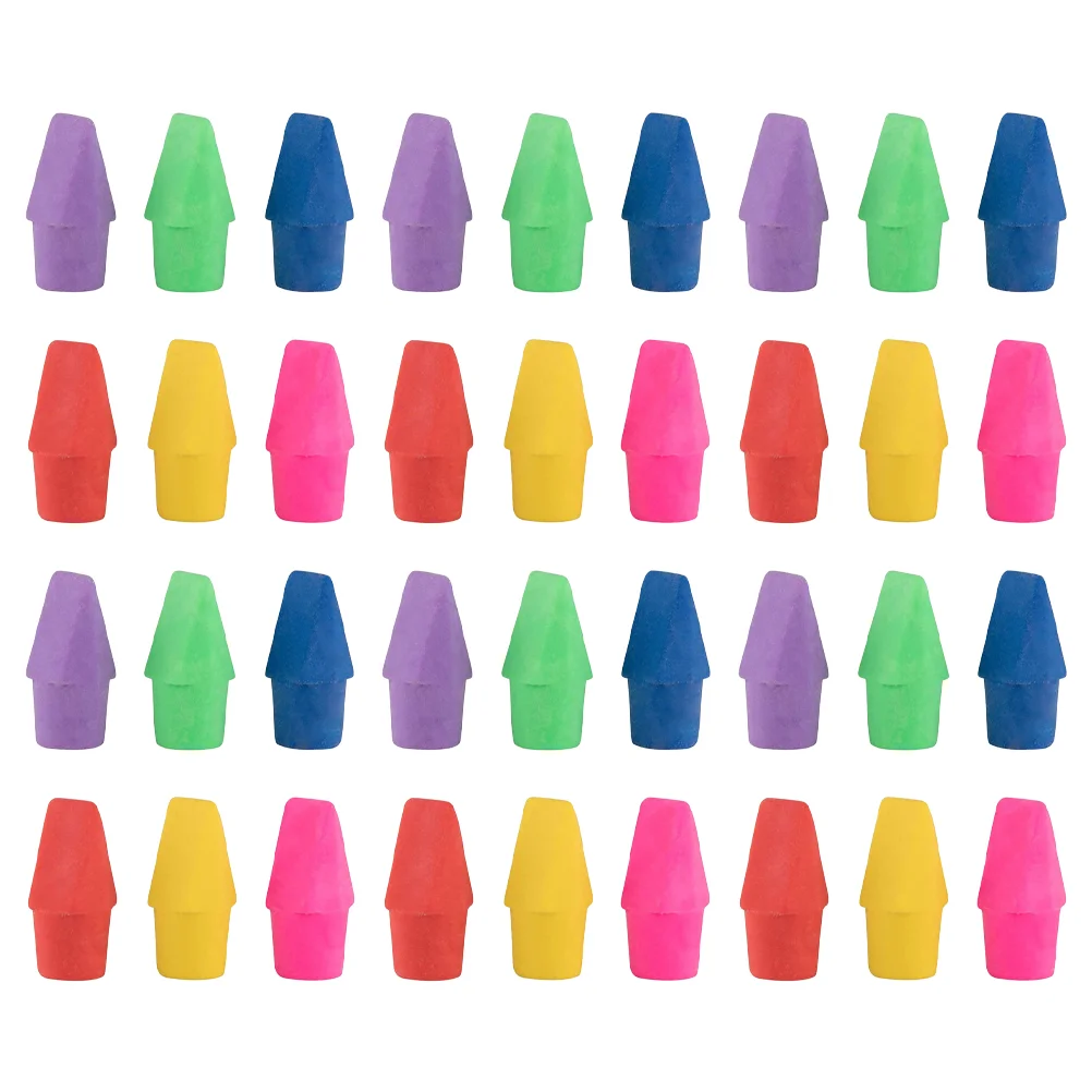 

50 Pcs Eraser Cap Tops Erasers Mini Pencils Caps Bulk Students Hat Office