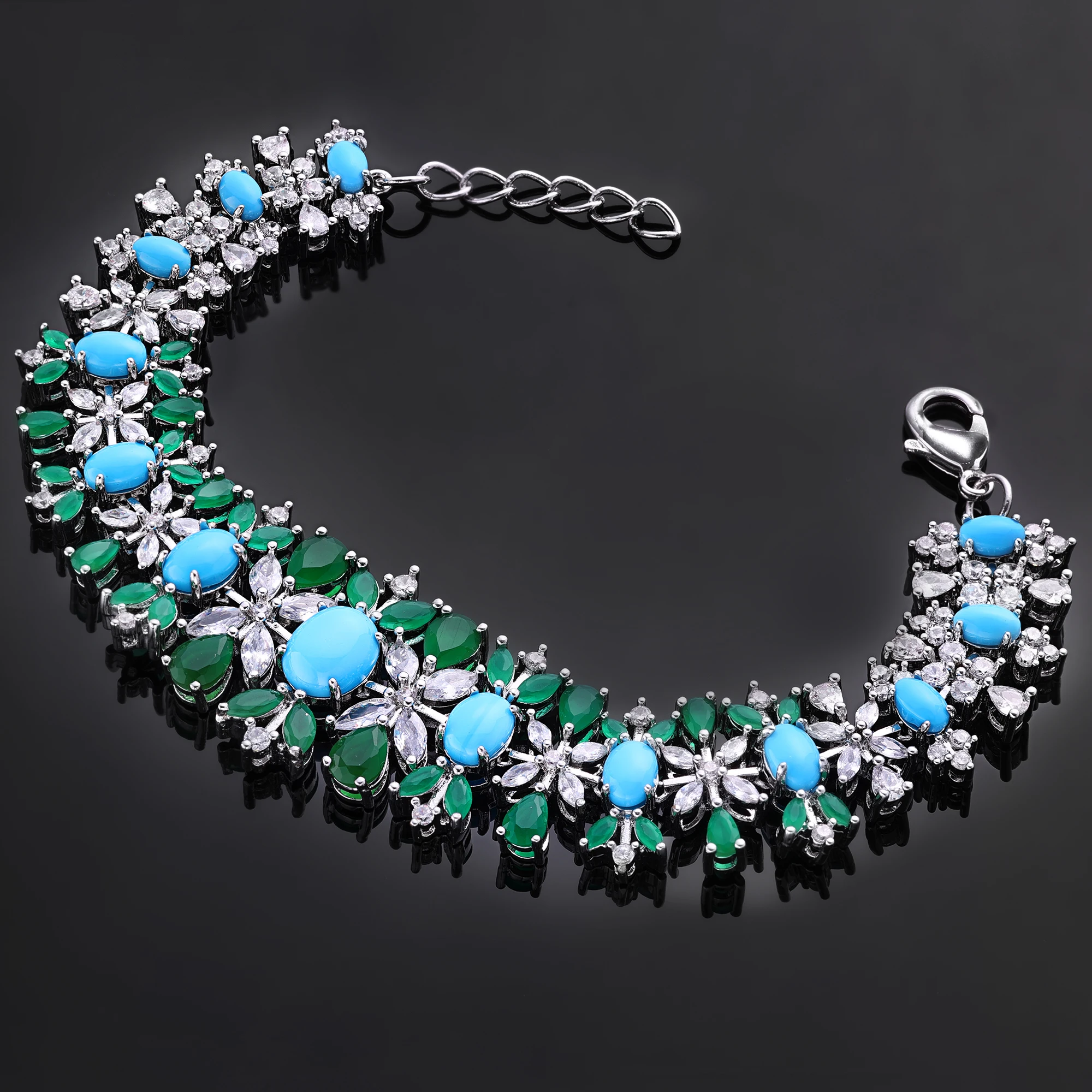 2023 New 4 Pieces Bridal Wedding Set Cubic zirconia Women's Party Jewelry Set, Dubai Nigeria CZ Crystal Wedding Jewelry Set