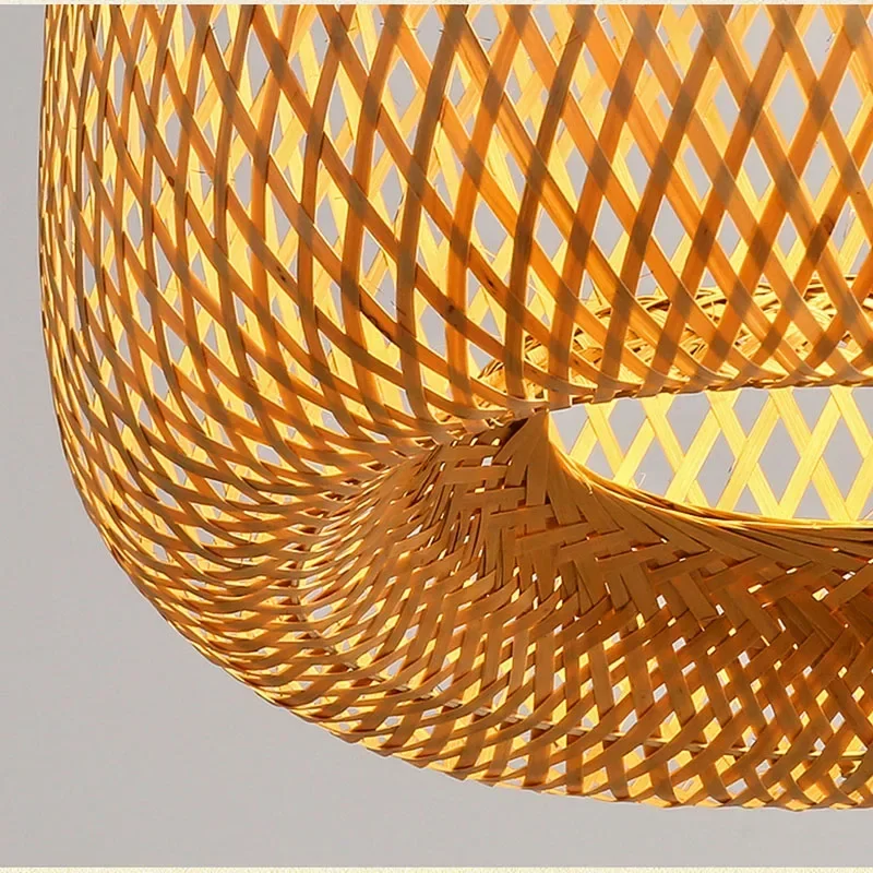 Винтажная Подвесная лампа ручной работы бамбуковые люстры для ресторана кафе
