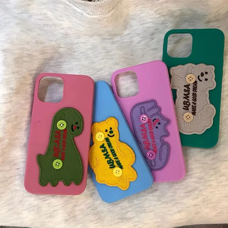 

Cute Animal Wristbands Designer Creative Silicon Anti-drop Mobile Phone Case For iPhone XR Xs Max 8 Plus 11 12 13 Pro Max Case
