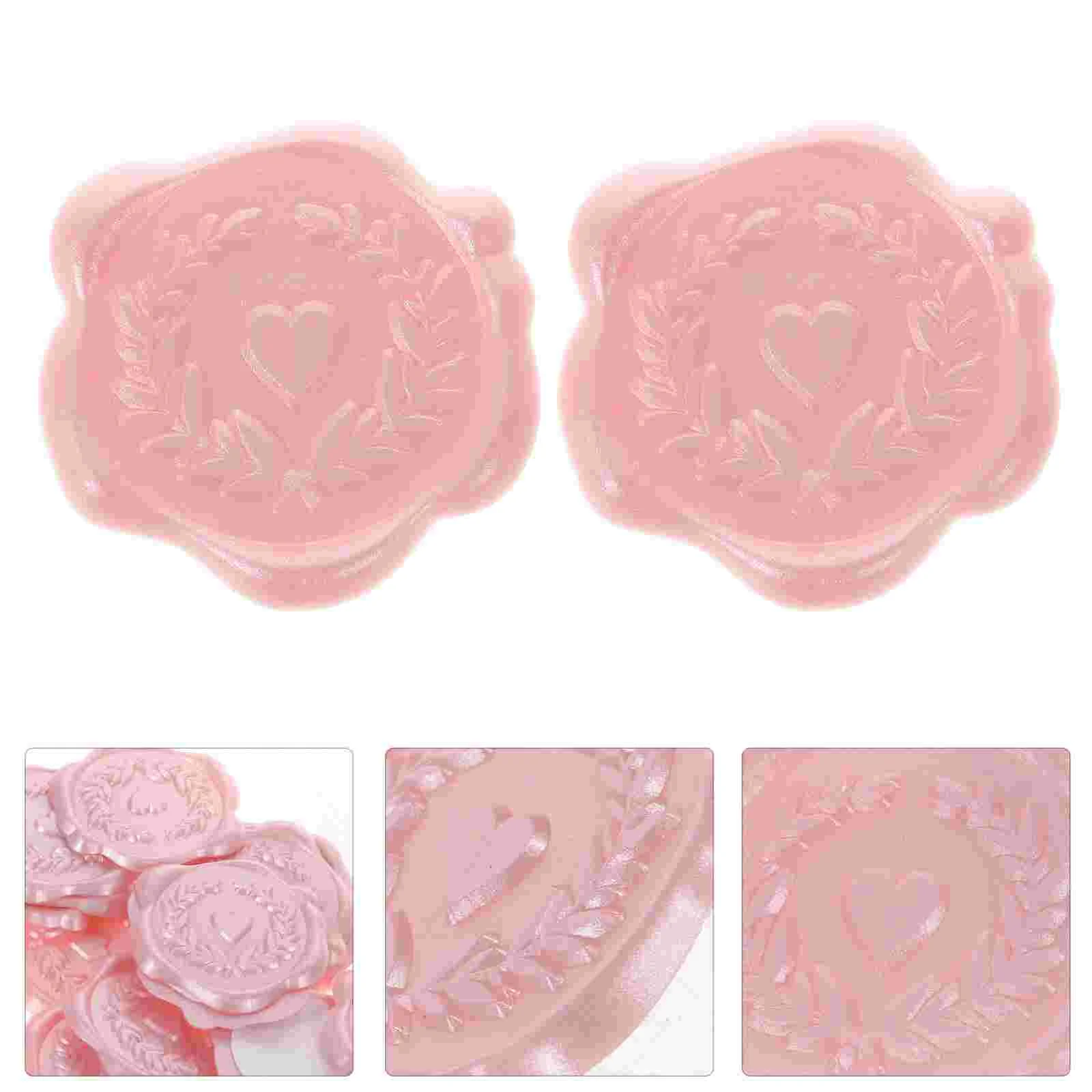 

Stickers Wax Sticker Envelope Adhesive Seal Wedding Invitations Envelopes Stamp Imitation 3D Sealing Heart Embossed Scrapbook