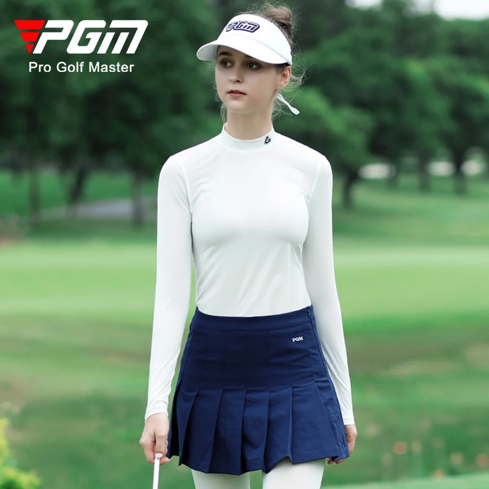 

PGM Golf Women's Ice Silk Sunscreen Shirts Quick-drying and Breathable Ladies Clothes Golf Wear for Women YF443