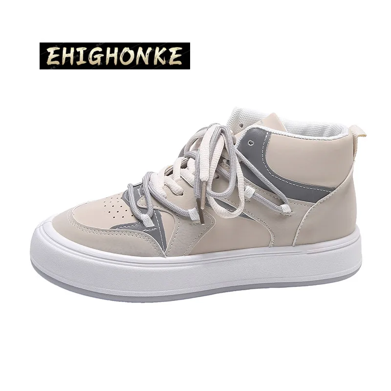 

Ladies Platform Flats Running Sneakers 2022 New Winter Designer Sneakers New Walking Fashion Boots Comfortable High Top Sneakers