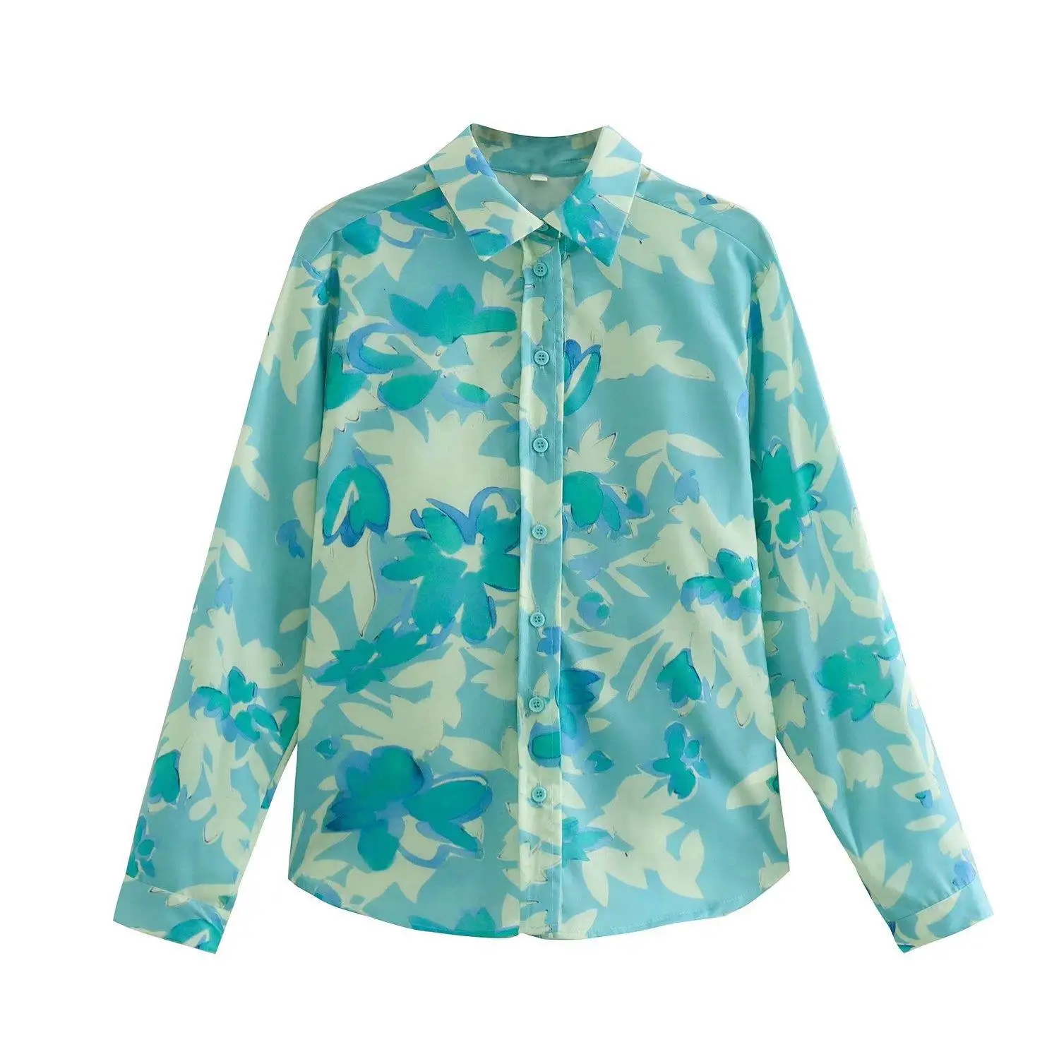 

2022 New Spring Summer Women Female Sexy Polyester Shirt Brand Blouse Outwear
