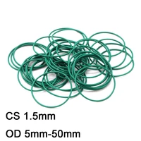 10pcs green fkm fluorine rubber o ring cs 1 5mm od 5 50mm insulation oil high temperature resistance sealing gasket rings washer