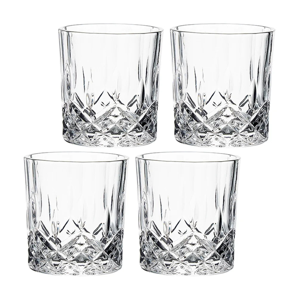 

Glass Glasses Whiskey Bourbon Cup Crystal Set Rocks Fashioned Old Bar Drinking Cocktail Whisky Tumblers Tumbler Cups 4 Mug