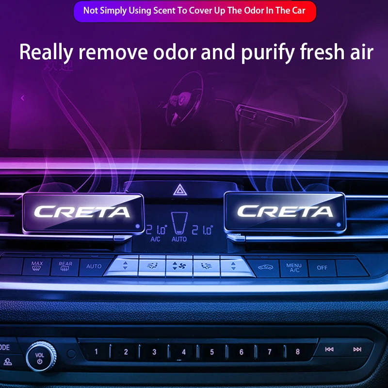 

New Car Air Outlet Aromatherapy With Atmosphere Light Custom For Creta ix25 i10 i20 i30 2020 2019 2018 2017 Auto Accessories