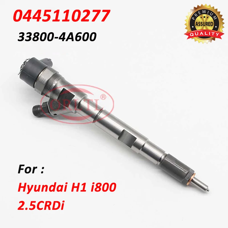 

Форсунка системы питания с общей топливной магистралью 0445110277 33800-4A600, дизельная Топливная форсунка 0 445 110 277, распылитель 338004A600 для Hyundai H1 i800 2,5...