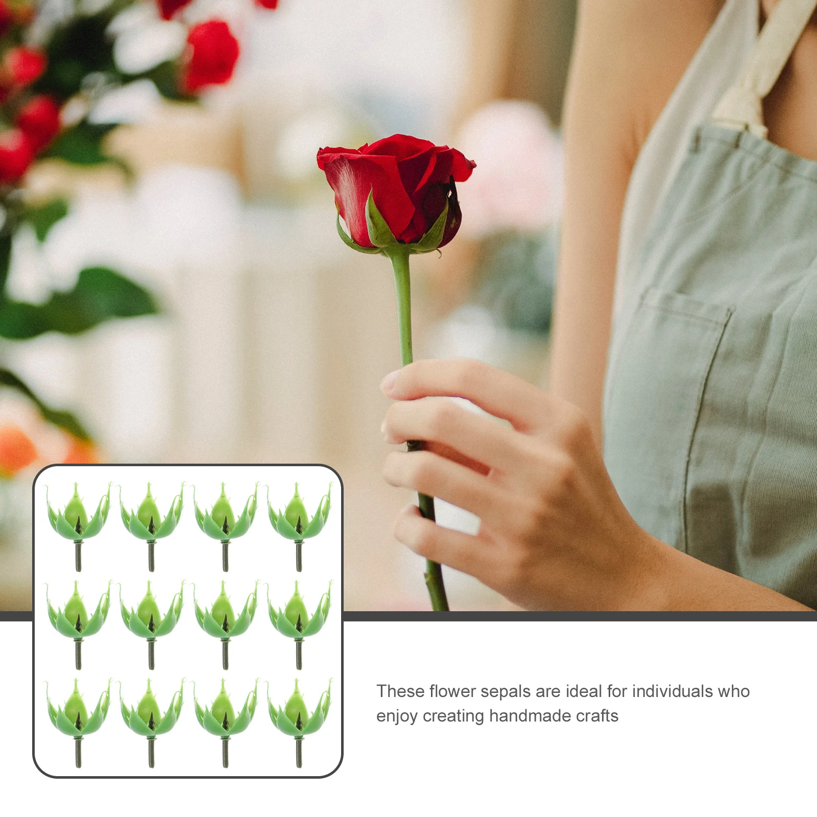 100 шт. роза каликс мыло держатель для цветов искусственные цветы пластиковый