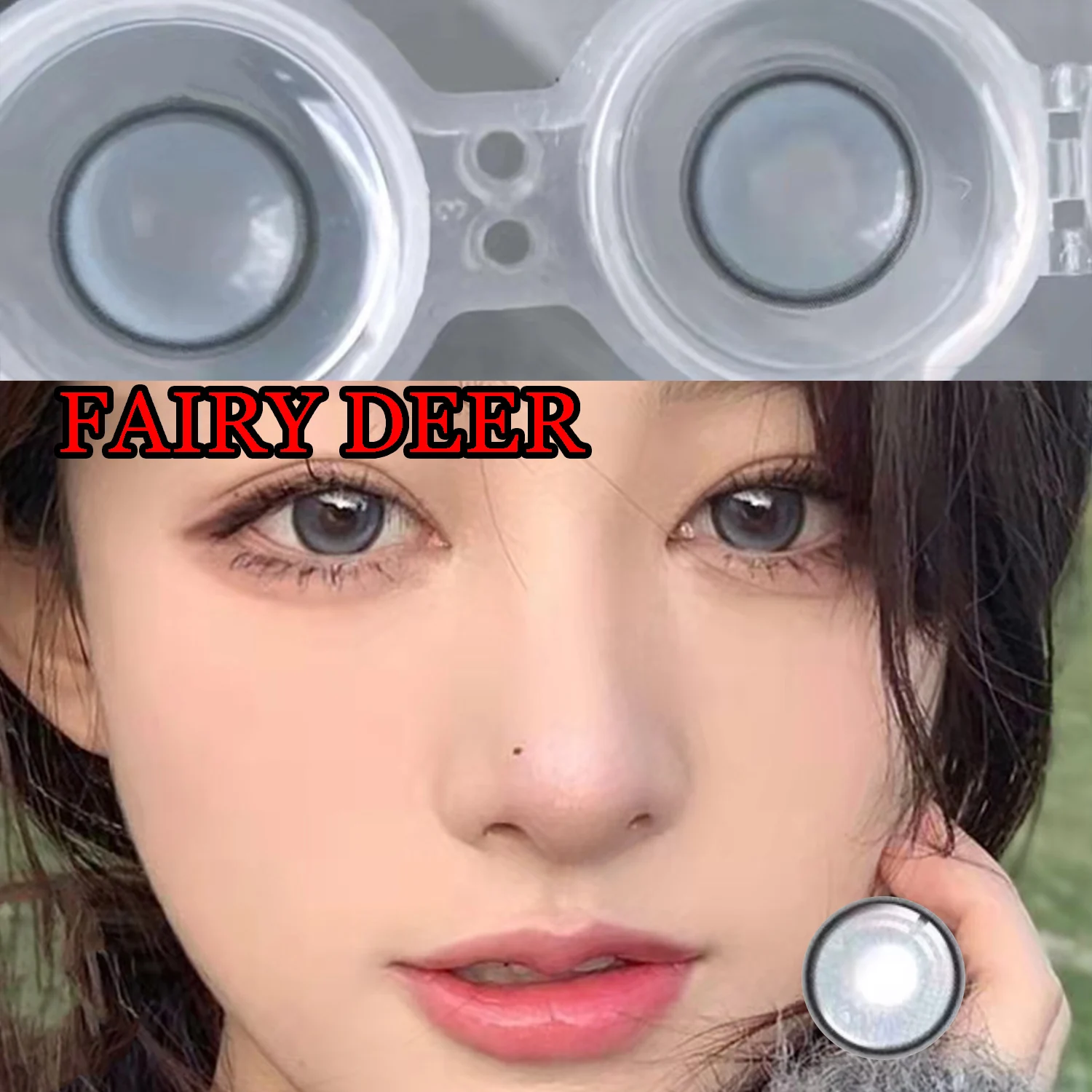 

Hotsale Magic Contact Lenses 14.00mm Cosmetic Soft Glasses with Power lentillas de color para ojos Fairy Deer Blue