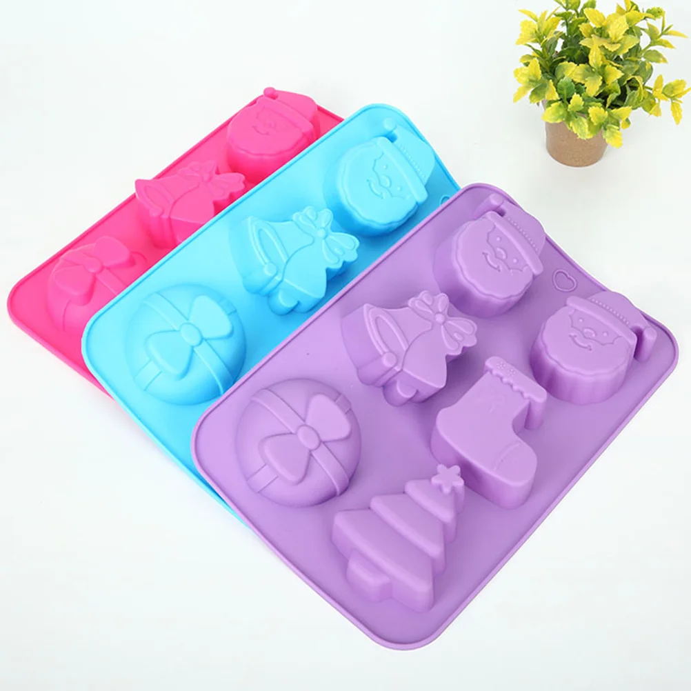 

Christmas Santa Stocking Bell Fondant Cupcake Chocolate Christmas Party Favor for Cookie Craft ( )