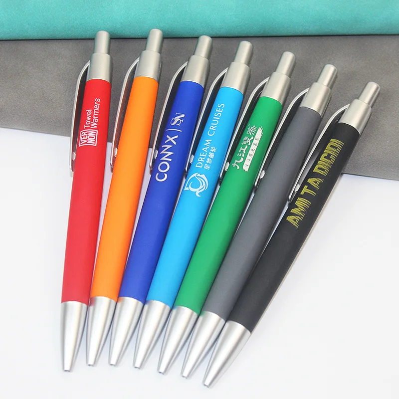 Business Gift Pen Color Promotional Ballpoint Pen Custom Logo Press Advertising Pen 100 PCS Hotel Pen Conference Pen Custom