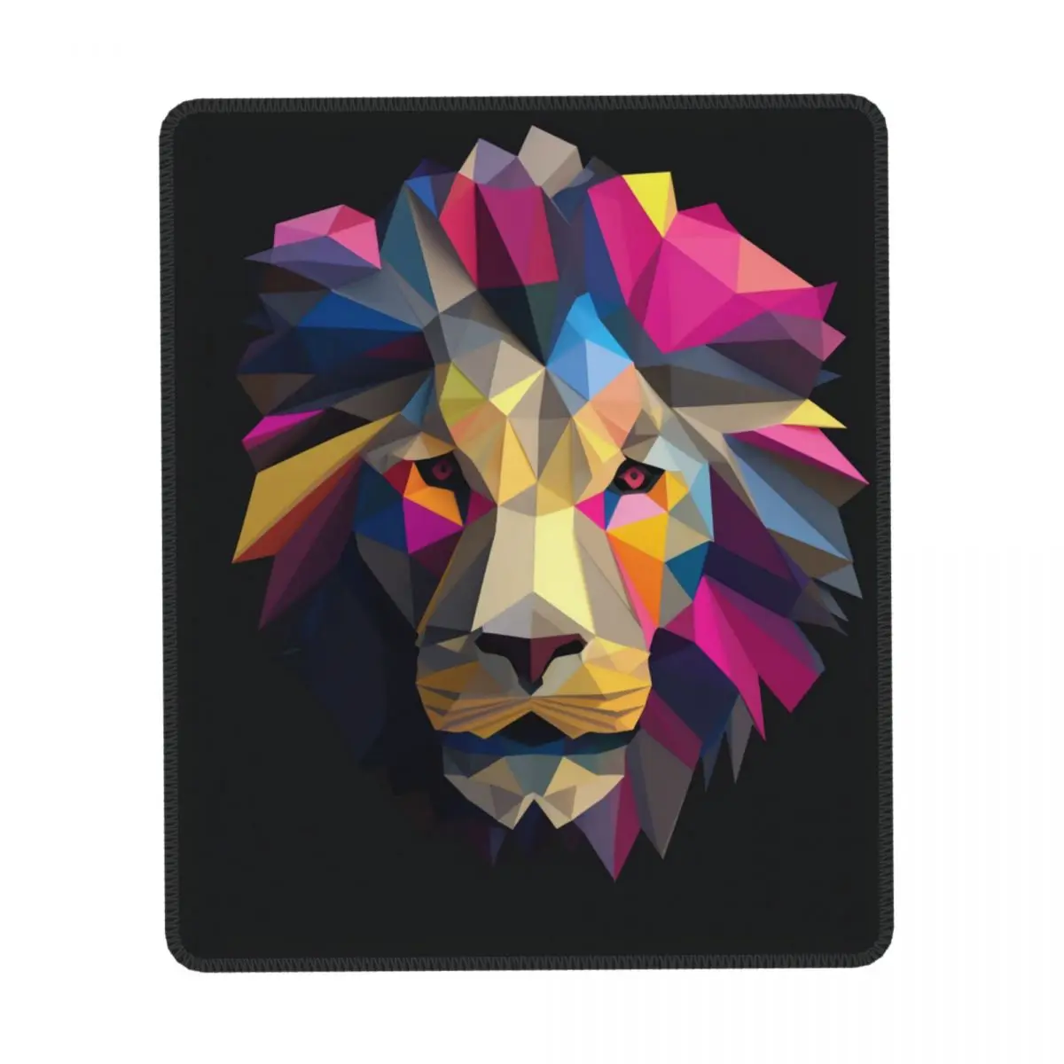 

Lion Vertical Print Mouse Pad Colorful Paper-cut Aesthetic Cute Mousepad Desktop Anti-Slip Rubber Mouse Pads