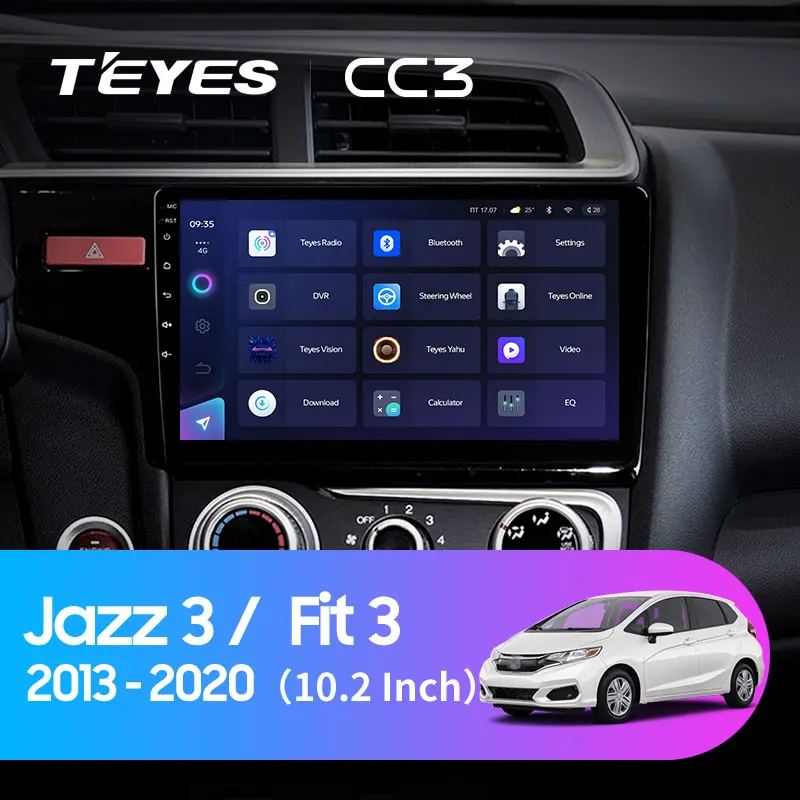 TEYES CC3 Штатная магнитола For Хонда Джазз Фит Honda Jazz 3 2015 - 2020 Fit GP GK 2013 до 8-ЯДЕР 6 + 128ГБ 27EQ