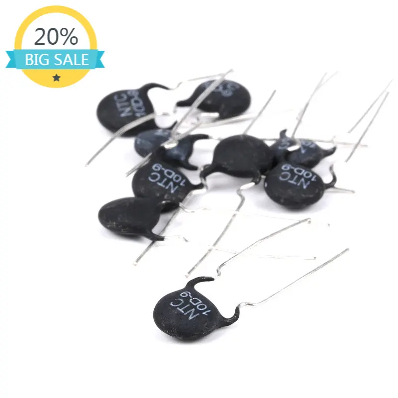 

20pcs NTC Thermistor Resistor NTC 10D-9 10D9 Thermal Resistance
