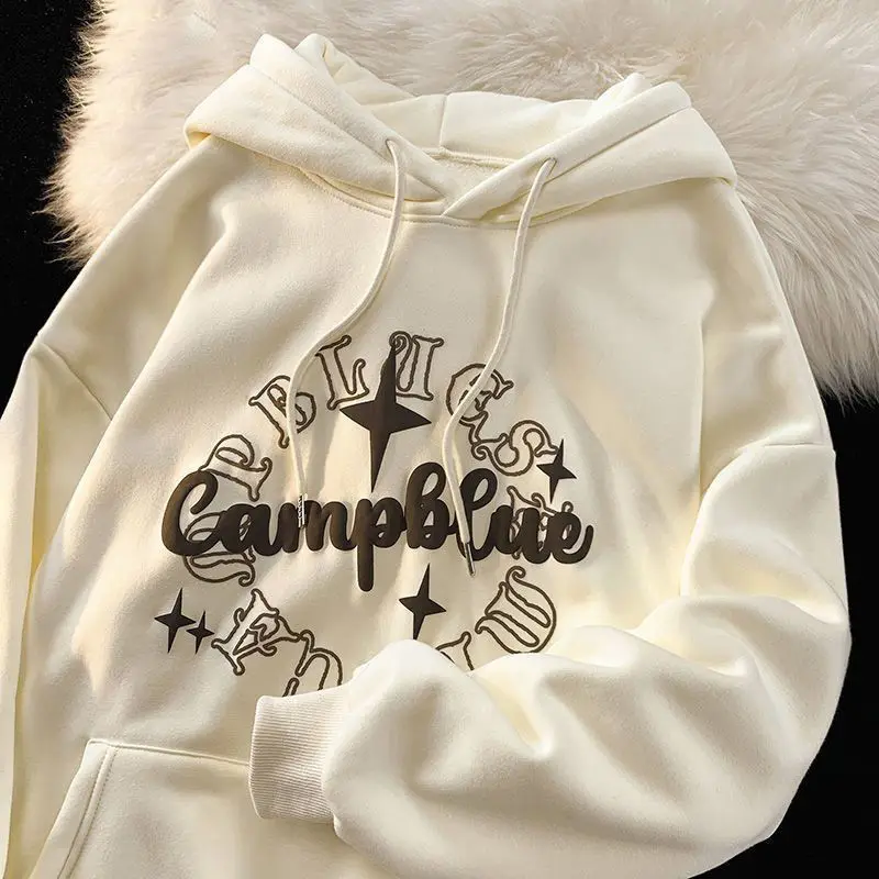 Толстовка мужская из 100% хлопка Свитшот серебристой лисьей шерсти худи для пар