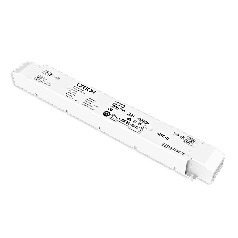 

LTECH DALI CV Dimming Driver,AC 100V-240V Input;24V 240W Constant Voltage NFC DT8 Push CCT Tunable White Power LM-240-24-G2D2