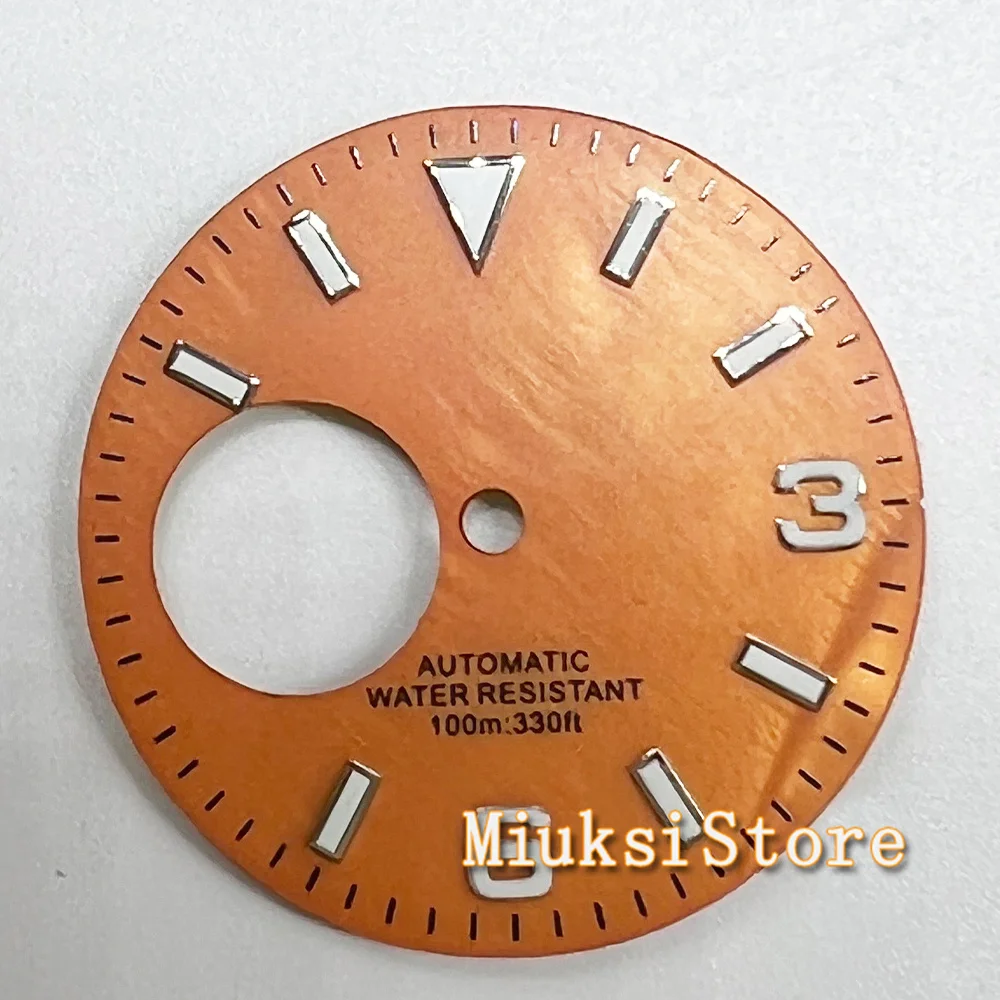 Циферблат часов 29 мм подходит для NH38 зеленый светящийся полый циферблат корпуса