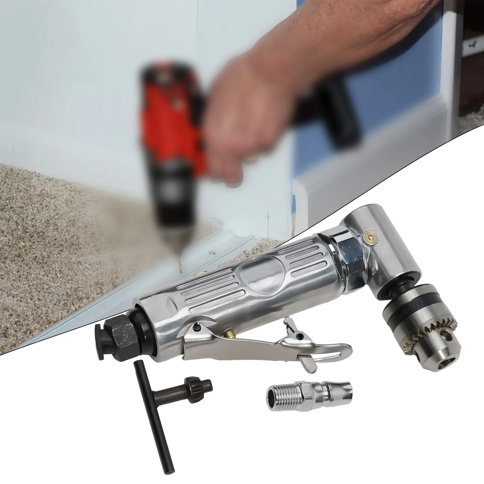 Прямоугольная шлифовальная машина 1/4 High Speed 90 ° Угловая дрель под прямым углом