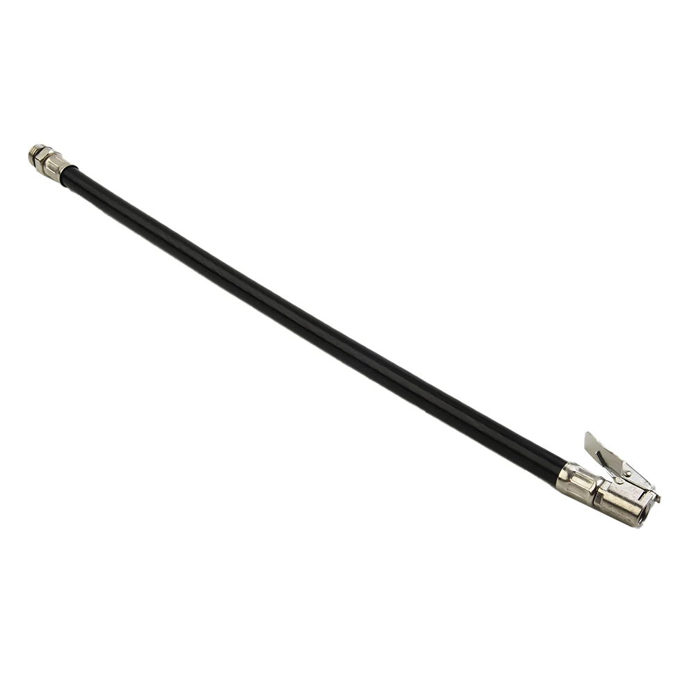 

1X Air Tyre Inflator Hose Pressure Auto Black Rustproof Pump Gauge Hose Connector Automotive Tools High Quality Car Accessories