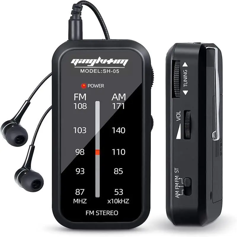 Портативный мини-радио Walkman AM FM стерео музыкальный плеер со встроенным динамиком