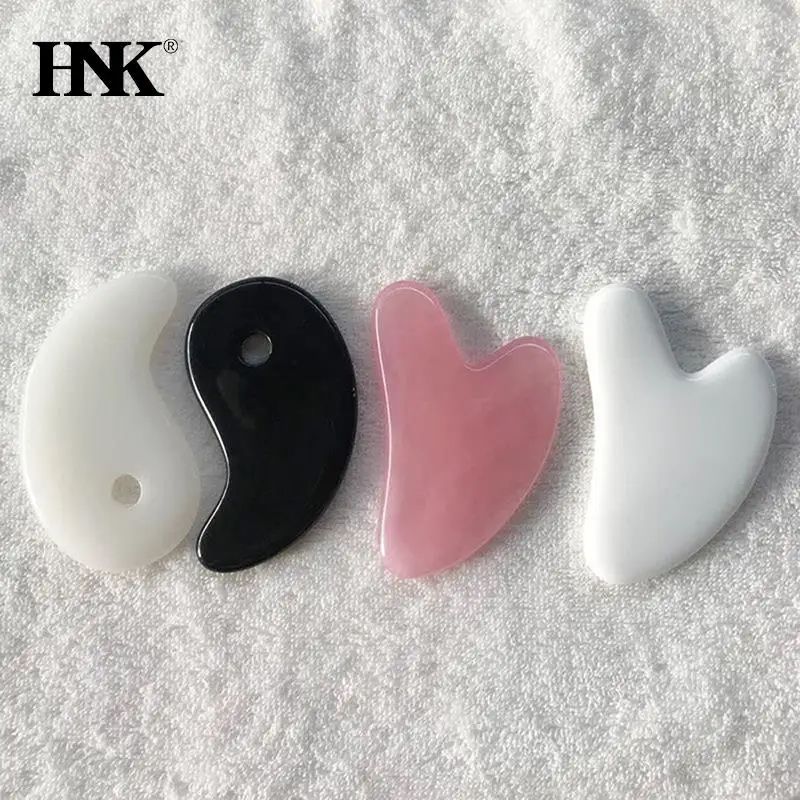 

Natural Jade Gua Sha Scraper Board Massage Rose Quartz Jade Guasha For Face Neck Skin Lifting Wrinkle Remover Beauty Care