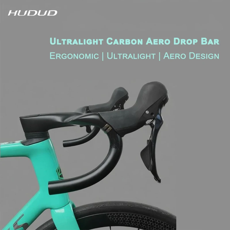 Фото Руль HUDUD HB07 Carbon Aero цельный, аэродинамический |   T800 |   Вылет 20 мм, опускание 15 мм, угол наклона -7° °   Угол наклона стебля | Рич-шифт 74, дроп 110 мм |   325G №2