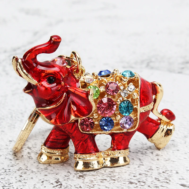 

New DIY Diamond Painting Keychain Fashion Cartoon Cute Elephant Keychain Handmade Diamond Mosaic Bag Pendant Finished
