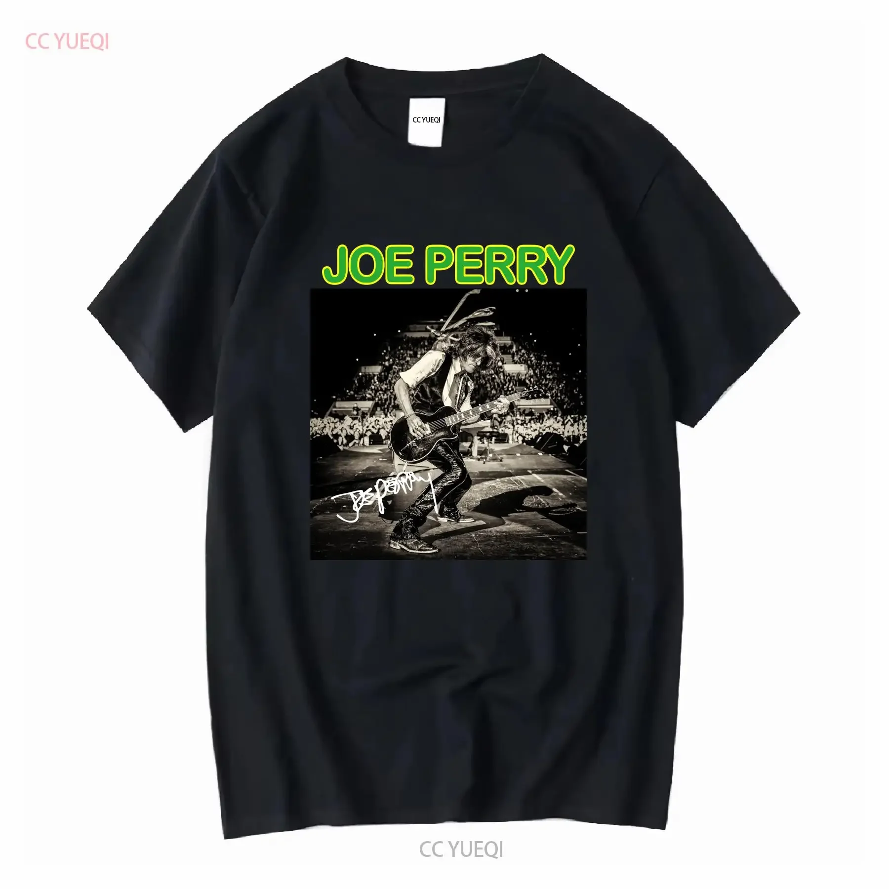 Фото Футболка Signature Joe Perry Have Guitar Will Travel, черная, S 5XL UT860, винтажный потертый, слегка мягкий топ для повседневного ношения №1
