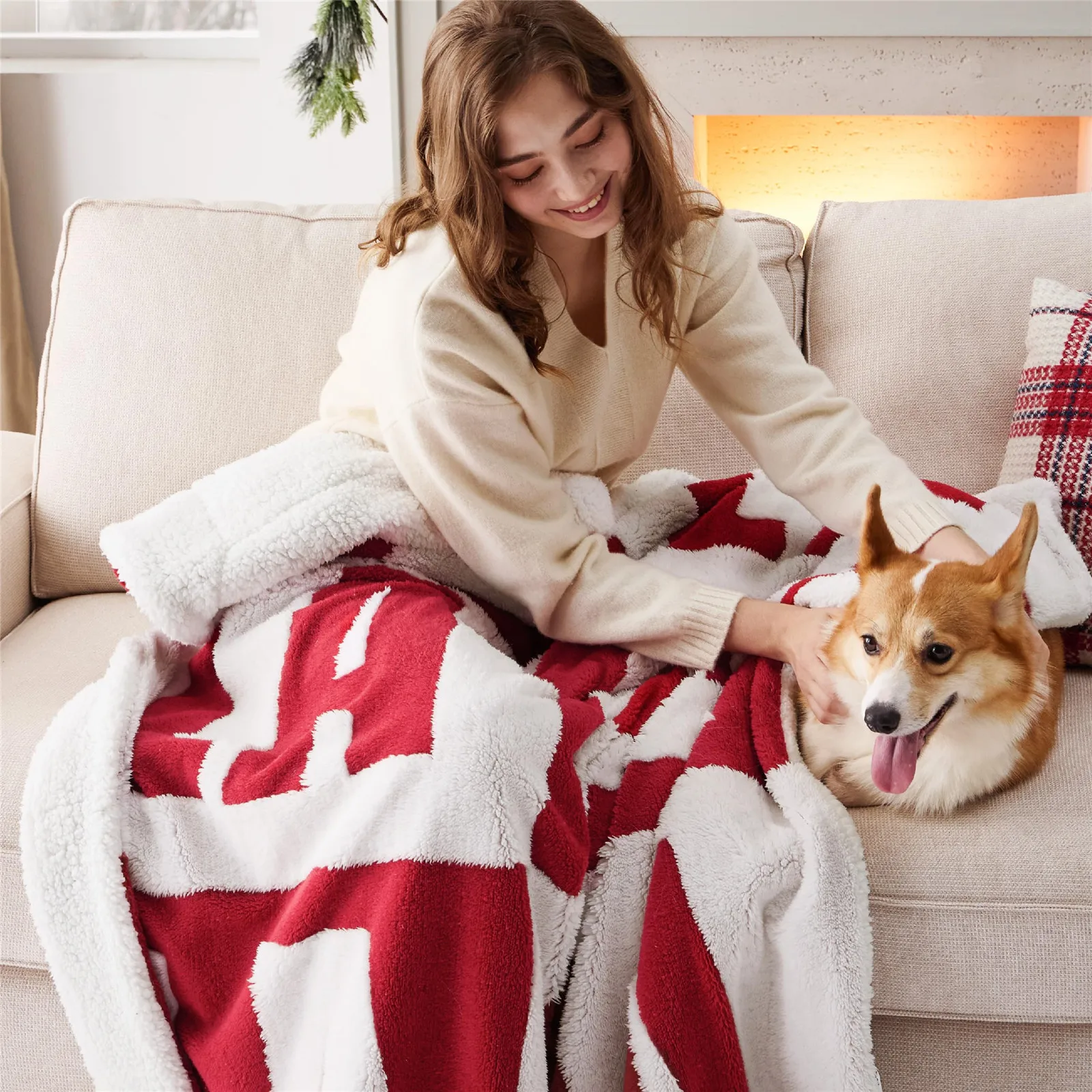 Модные пуховые одеяла Falala с буквенным принтом двухслойное одеяло 3D уютные