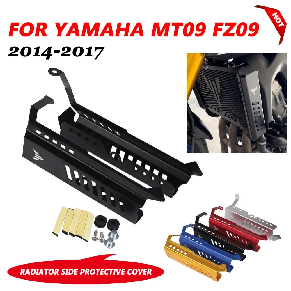 Фото Для Yamaha MT-09 MT 09 MT09 FZ-09 FZ09 2014 2015 2016 2017, аксессуары для мотоциклов, боковая решетка радиатора, защита №1