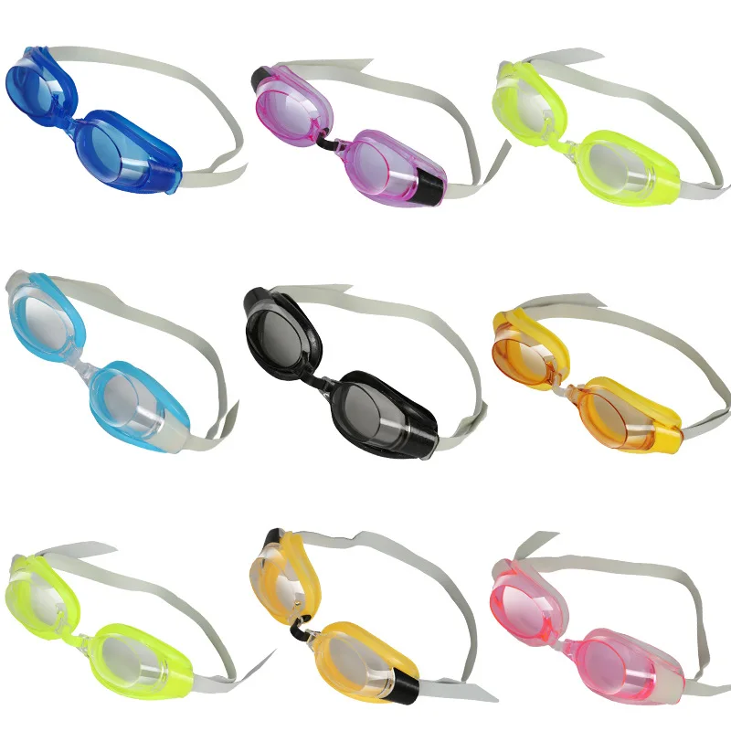 

2021 New Anti-fog Swimming Goggles with Nose Clip Earplugs Swimming Glasses for Adults and Children General Flat Swim Goggles