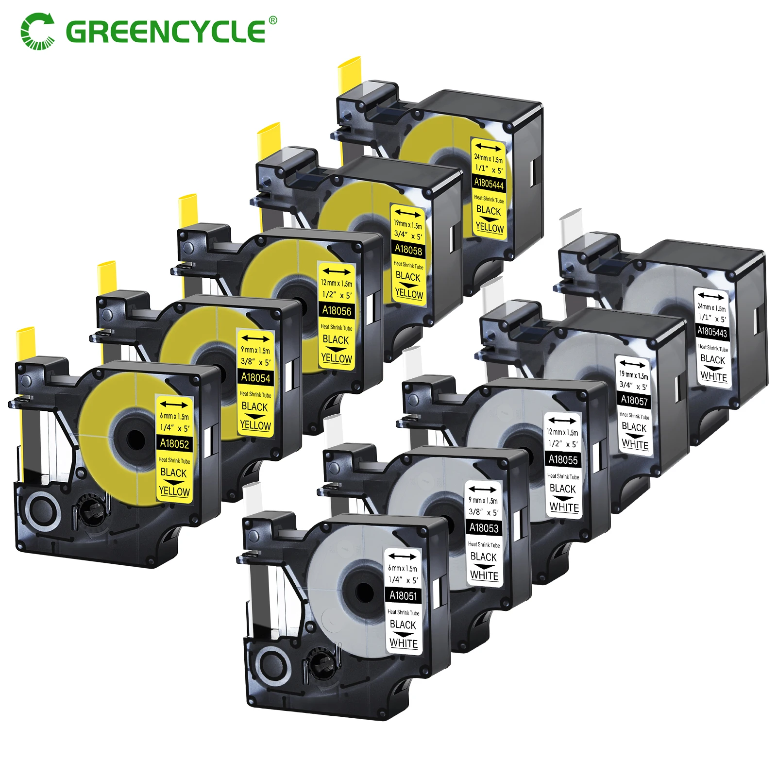 5 шт. термоусадочные этикетки 6-24 мм |