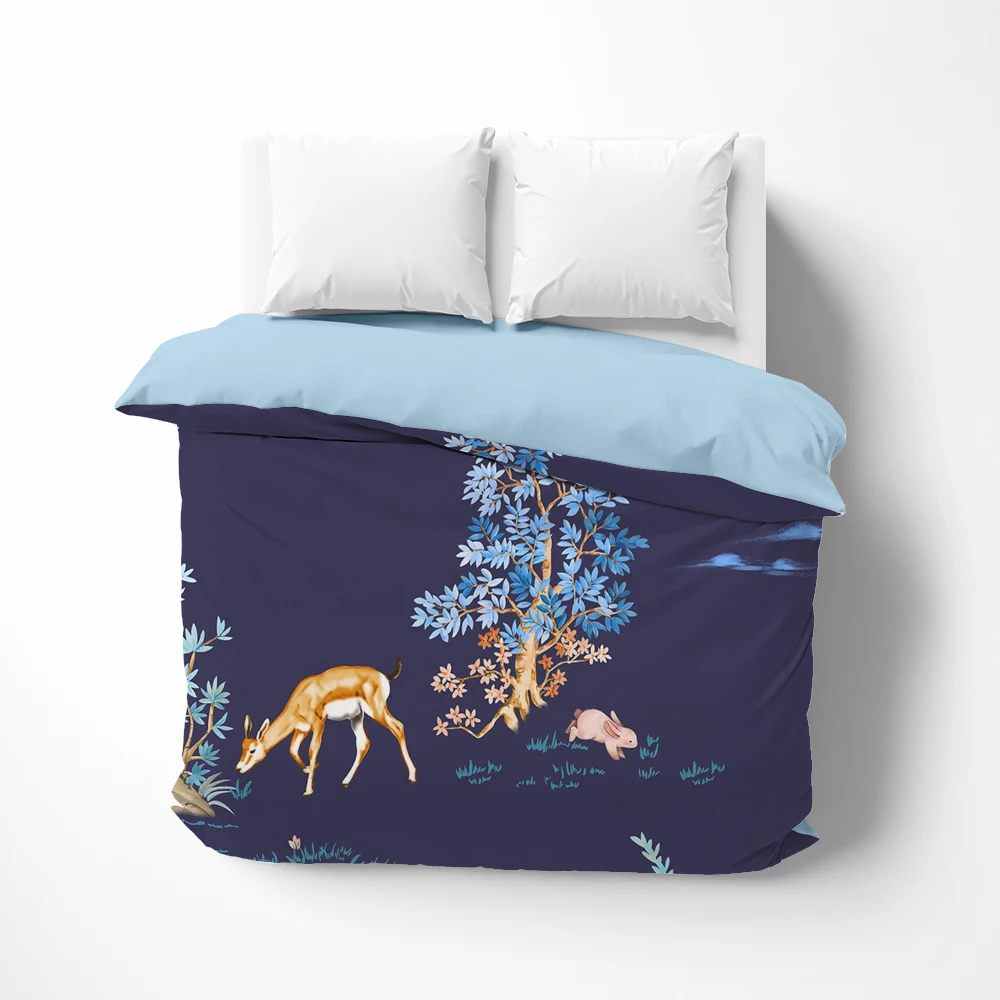 

1Pc Luxury Duvet cover Quilt Cover Blanket/Comfortable Case Bedding 140x200 150x200 135x200 240x220 Customized size tropic deer