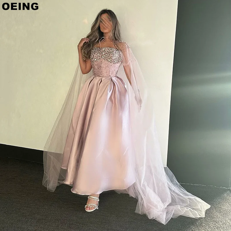 

Женское вечернее платье-трапеция It's yiiya, розовое платье без бретелек, расшитое бисером, для выпускного вечера на лето