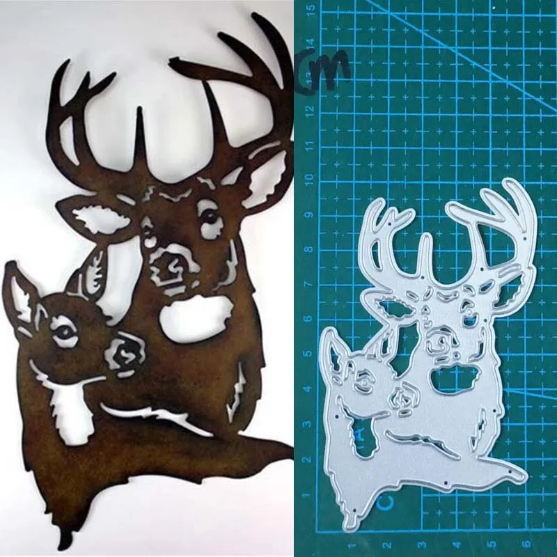 ze metalowe znaczki z świątecznym wzorem zwierzęcym renifera do scrapbookingu dekorowanie gilotyna papieru formy dźwigni w...