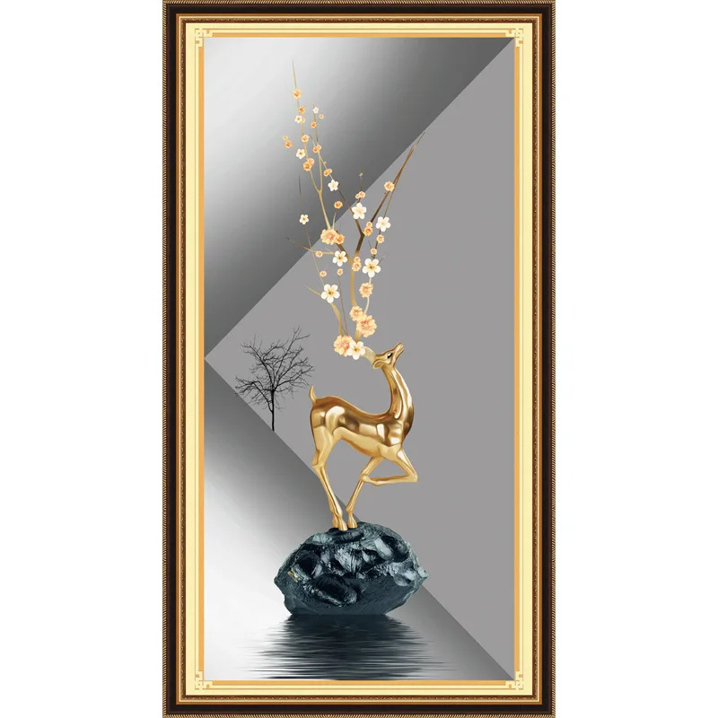 

92X50cm Needlework,Printed Series Cross stitch,Sets For Embroidery Kit Full Cross-Stitching Silk & Cotton Threads Deer