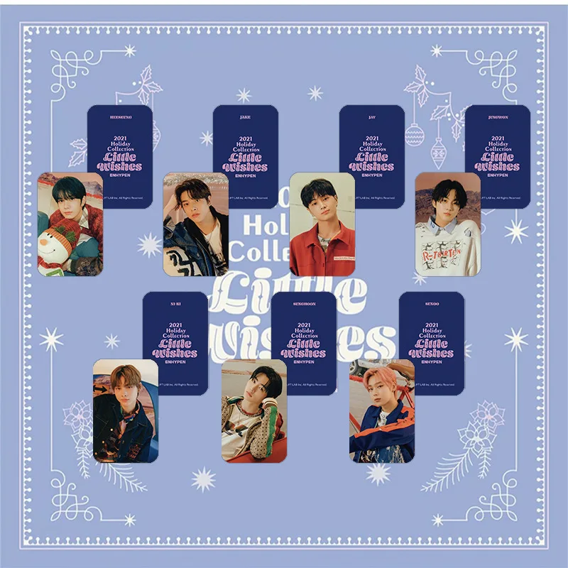 

KPOP Bangtan Boys ENHYPEN Christmas LITTLE WISHES Photo Card LOMO Card High Quality Photo Card Cosplay gift JIMIN SUGA JIN