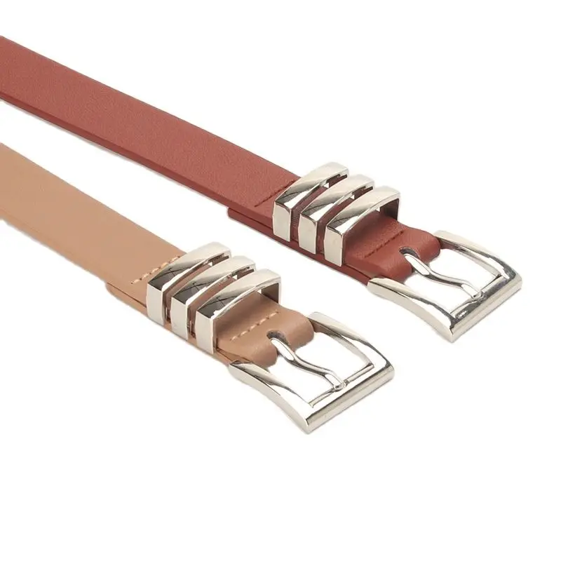 

European and American Fashion Explosions Ladies Belts Joker Classic Square Pinhole Jeans Belts Belts Women