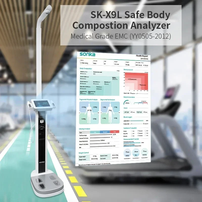 Фото (Морская доставка) Умные весы Sonka Smart Body с 8 электродами, усовершенствованный анализатор состава тела, измеритель ИМТ, анализатор состава тела по всей поверхности тела. №4